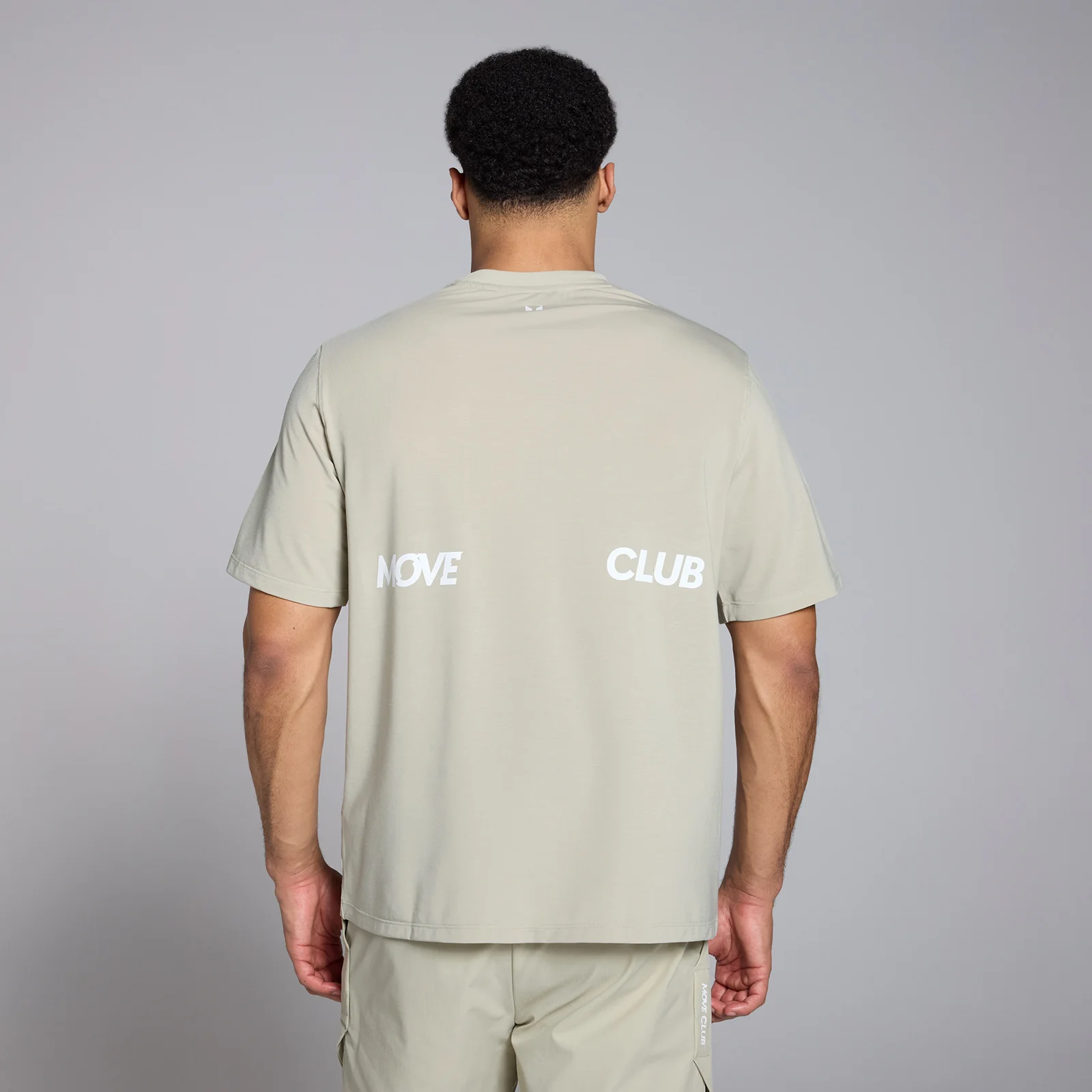 Moška majica s kratkimi rokavi širokega kroja Tempo Graphic MP – Salt Grey - XS Slika 1