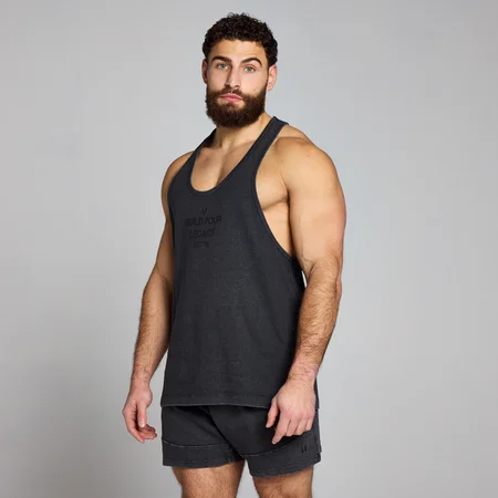 Moška majica Origin Washed Graphic Stringer MP – sprano črna