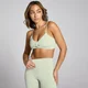 Ženski športni modrček Lifestyle Twist Front MP – mineralno zelena