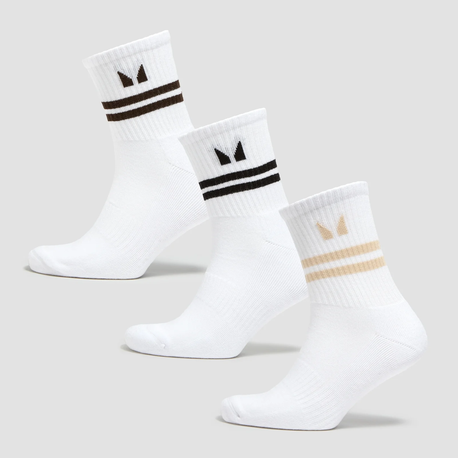MP Tatiana 3pk Crew Socks - White/Coffee - UK 6-8 Slika 1