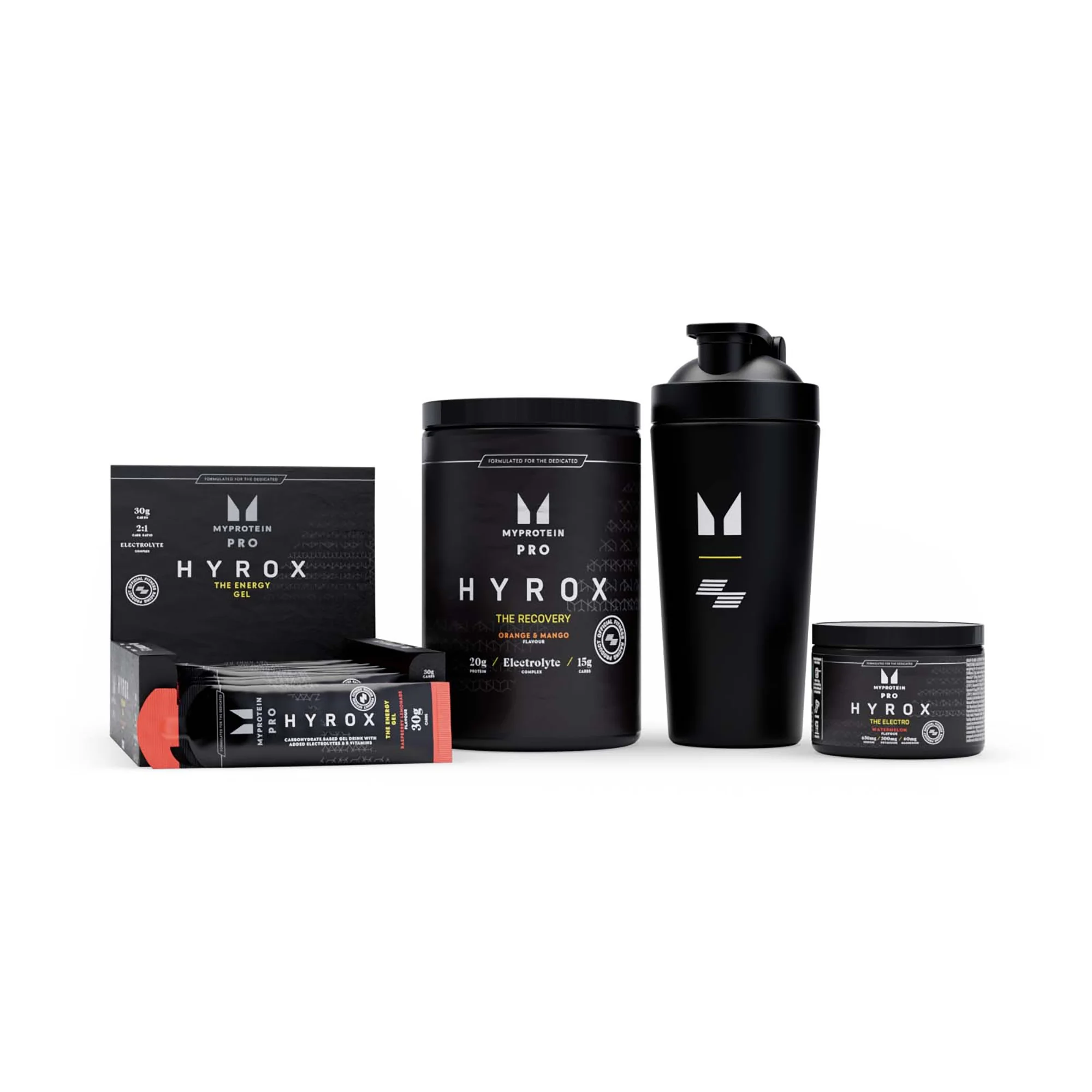 Paket izdelkov HYROX - THE Energy - Raspberry Lemonade - THE Electro - Watermelon - THE Recovery - Orange & Mango Slika 1