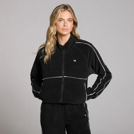 Ženska športna jakna Lifestyle Towelling Tracksuit MP – črna