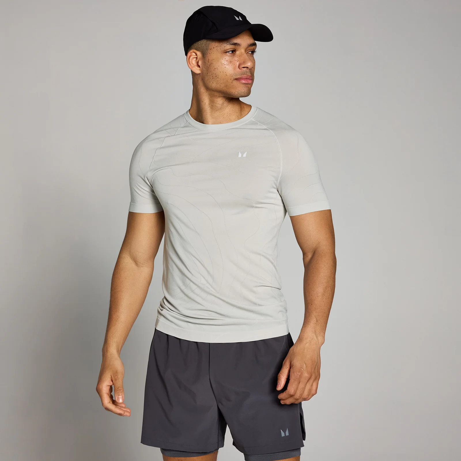 Moška brezšivna majica s kratkimi rokavi Velocity Muscle Fit MP – krom - M Slika 1