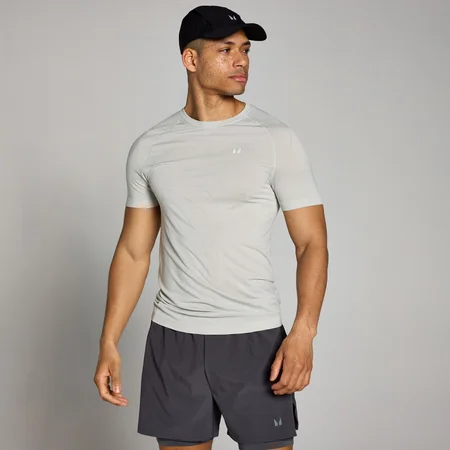 Moška brezšivna majica s kratkimi rokavi Velocity Muscle Fit MP – krom