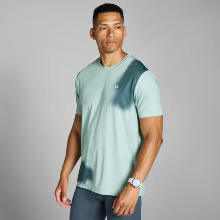 Moška majica s kratkimi rokavi Velocity Mesh Print MP – Grey Mist