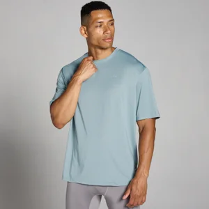 Moška majica s kratkimi rokavi širokega kroja Tempo Mesh Training MP – svinčeno siva - Size S