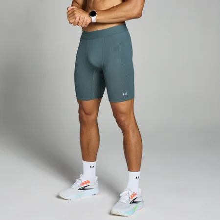 Moške kratke hlače Velocity Contrast Ribbed Baselayer MP –Dark Slate