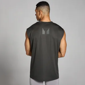 Moška majica brez rokavov širokega kroja Tempo Mesh Training MP – temno siva - Size XS