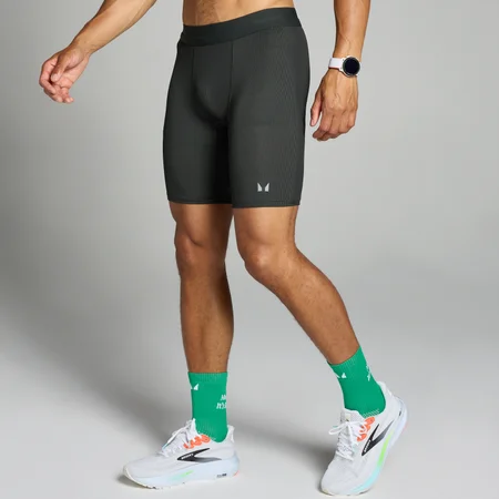 Moške kratke hlače Velocity Contrast Ribbed Baselayer MP – črna