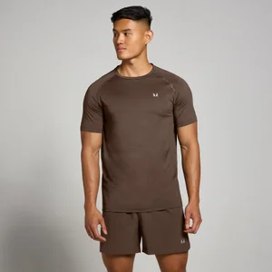 Moška športna majica s kratkimi rokavi MP – čokolada - Size XS