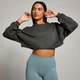 Ženska majica z dolgimi rokavi Tempo Slouchy Cropped MP – nočno siva