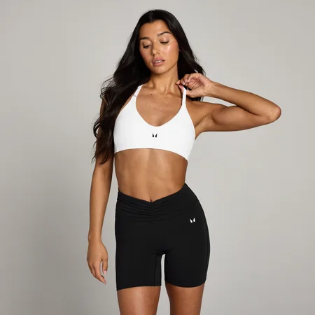 Ženski športni modrček Tempo Halterneck Open Back MP – bela