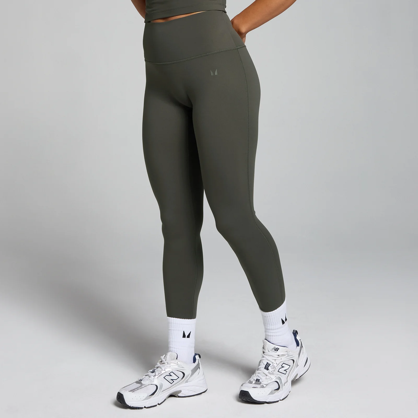 Ženske pajkice z visokim pasom Tempo MP – nočno siva - XS Slika 1