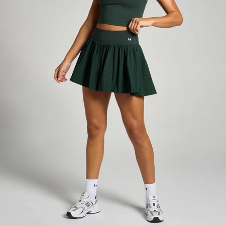 Ženski plisiran skort Tempo MP – temno smaragdna