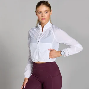 Ženska oprijeta vetrovka kratkega kroja Velocity MP – bela - Size S
