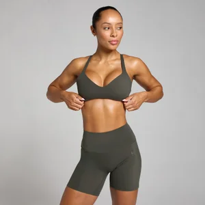 Ženski športni modrček Tempo Twist Back MP – nočno siva - Size XS