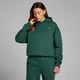 Ženski pulover s kapuco širokega kroja Basics MP – Racing Green