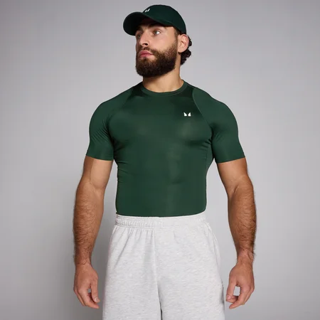 Moška majica s kratkimi rokavi Training Baselayer MP – temno smaragdna