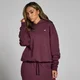 Ženski pulover s kapuco širokega kroja Basics MP – Deep Berry