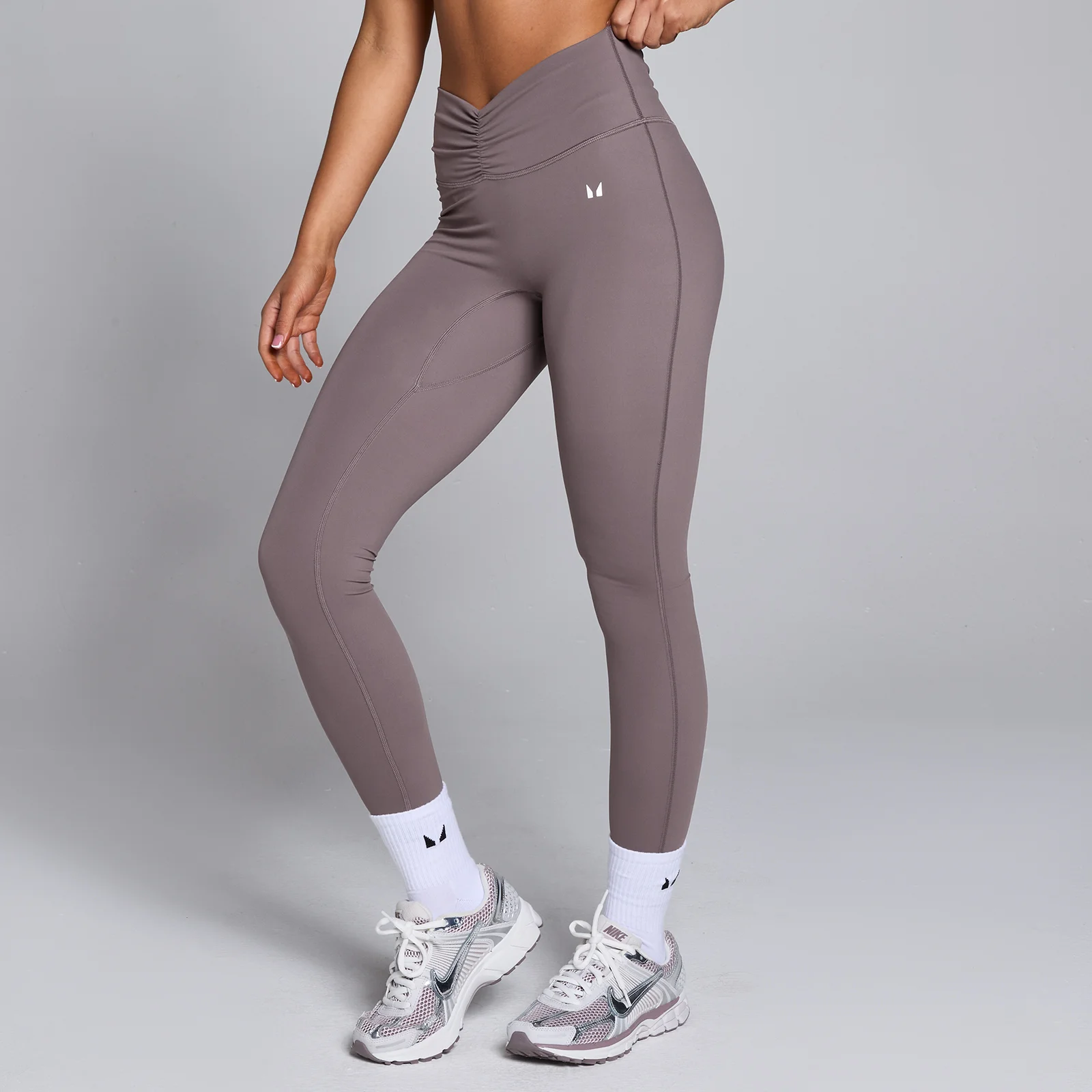 Ženske pajkice Tempo Ruched Front MP – kavna - XS Slika 1
