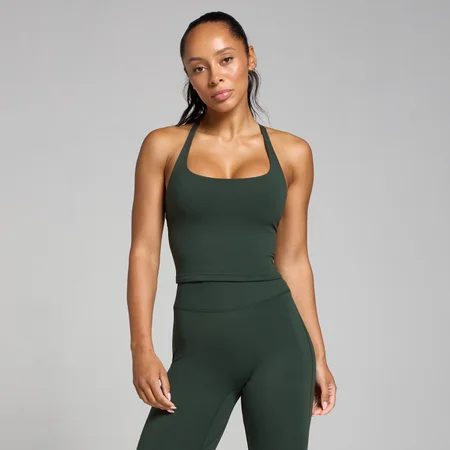 Ženska majica z Racerback naramnicami Tempo MP – temno smaragdna