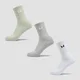 Nogavice Unisex Crew MP (3 v paketu) – siva/matcha/bela