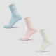 Unisex nogavice Crew (3 paketi) MP – bombaž/Baby Pink/Baby Blue