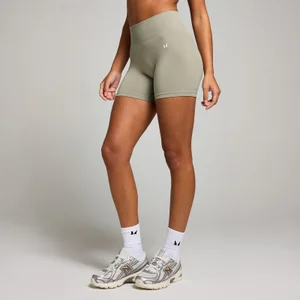 Ženske brezšivne kratke hlače z nevidnim scrunchem MP – temno žajbljeve  - Size XS