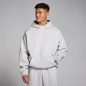 Moška majica širokega kroja s kapuco Rest Day MP – svetlo melanž siva - Size XS