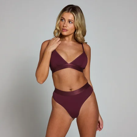 Ženski modrček bralette z V-izrezom MP – Deep Berry