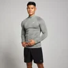 Moška brezšivna majica Tempo Pillar Graphic Seamless 1/4 Zip MP – Storm