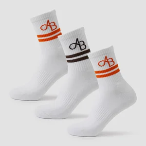 Nogavice MP X Aleksandra Crew – komplet 3 parov nogavic – kava / mandarina - Size UK 2-5