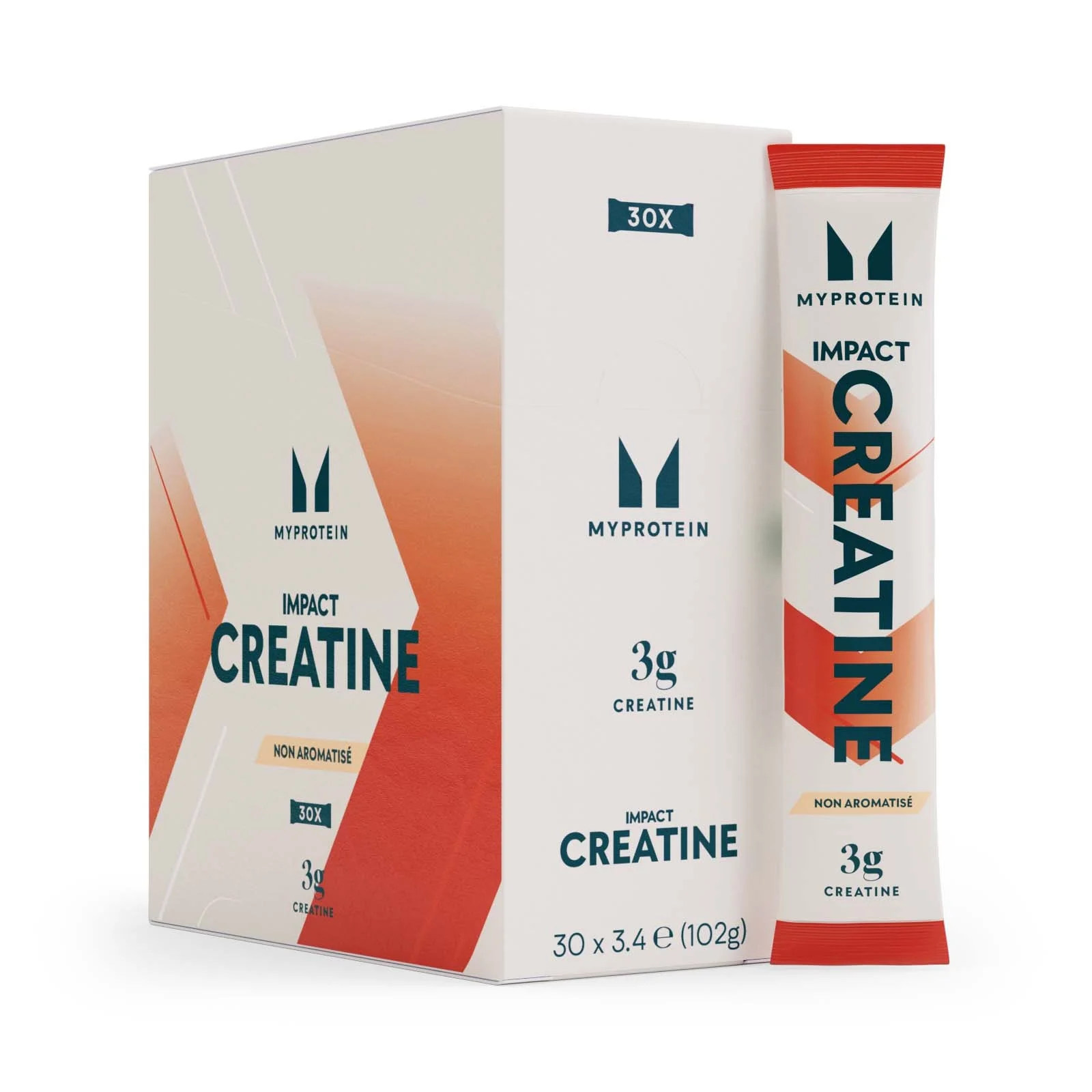 Myprotein, Impact Creatine Stick Packs, 6g (Boxes) - 20servings - Brez Okusa/Nearomatiziran Slika 1