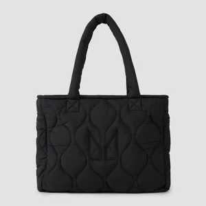 Prešita oblazinjena tote torba MP – črna - Colour Black