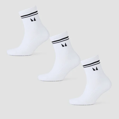 Nogavice za pilates MP (3 v pakiranju) – bele