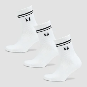 Nogavice za pilates MP (3 v pakiranju) – bele - Size UK 6-8