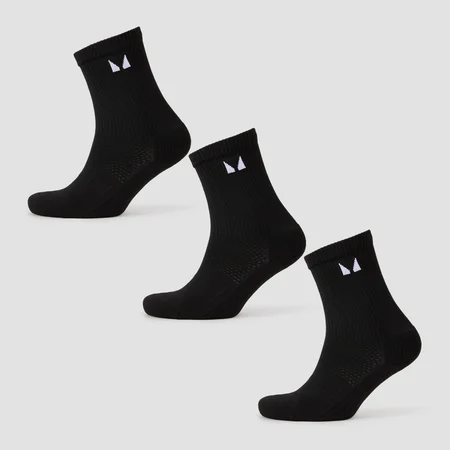 Tekaške nogavice MP (3 v paketu) – črna