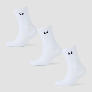 Tekaške nogavice MP (3 v paketu) – bele - Size UK 6-8