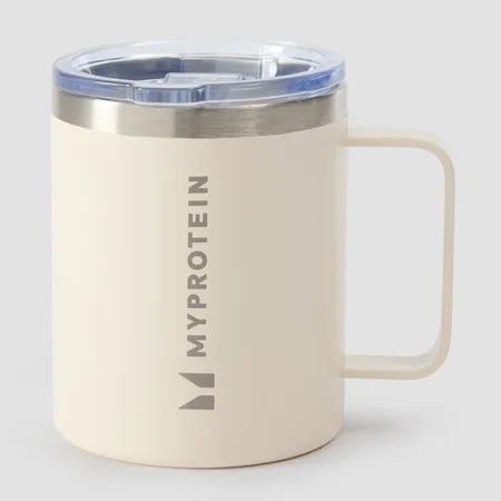 Myprotein reciklirana kovinska skodelica za kavo 350 ml – naravno kremna