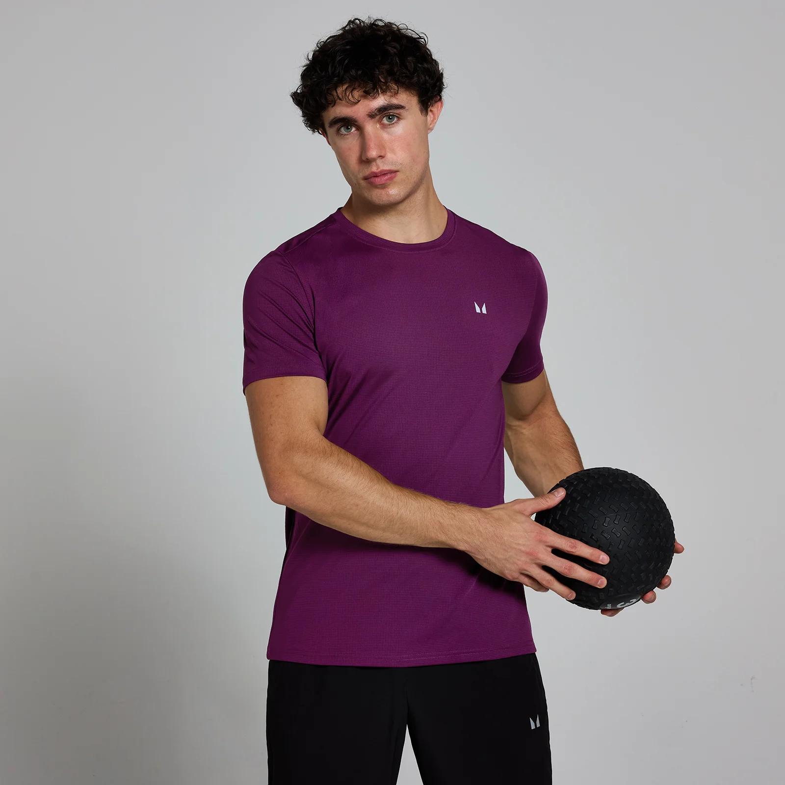 Moška majica s kratkimi rokavi Active Gridded T-Shirt MP – sliva - XS Slika 1