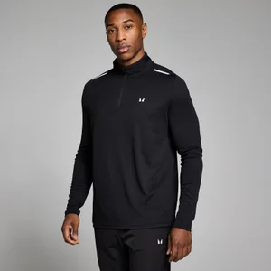 MP moška Active majica z zadrgo 1/4 - črna - Size S