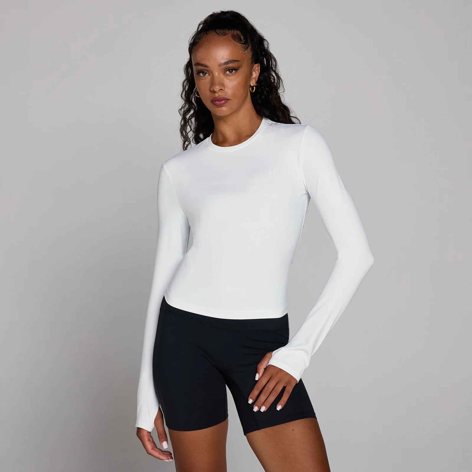 MP Women's Tempo Long Sleeve Top With Thumbholes - White - White - XL Slika 1