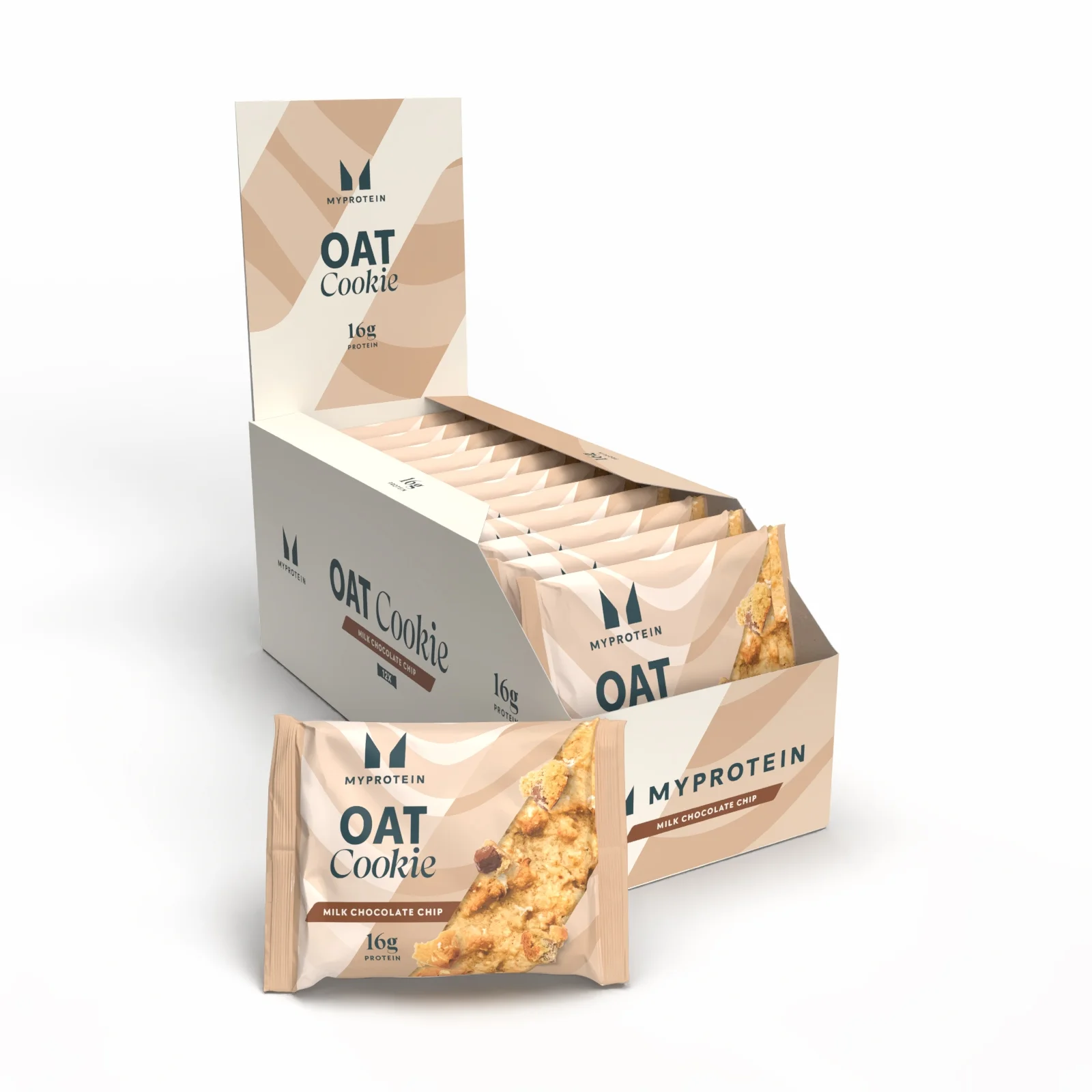 Pečeni beljakovinski piškot - 12 x 65g - Milk Chocolate Chip (Oat) Slika 1