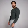 Moška majica z dolgimi rokavi Origin Ribbed Muscle Fit MP – sprano črna