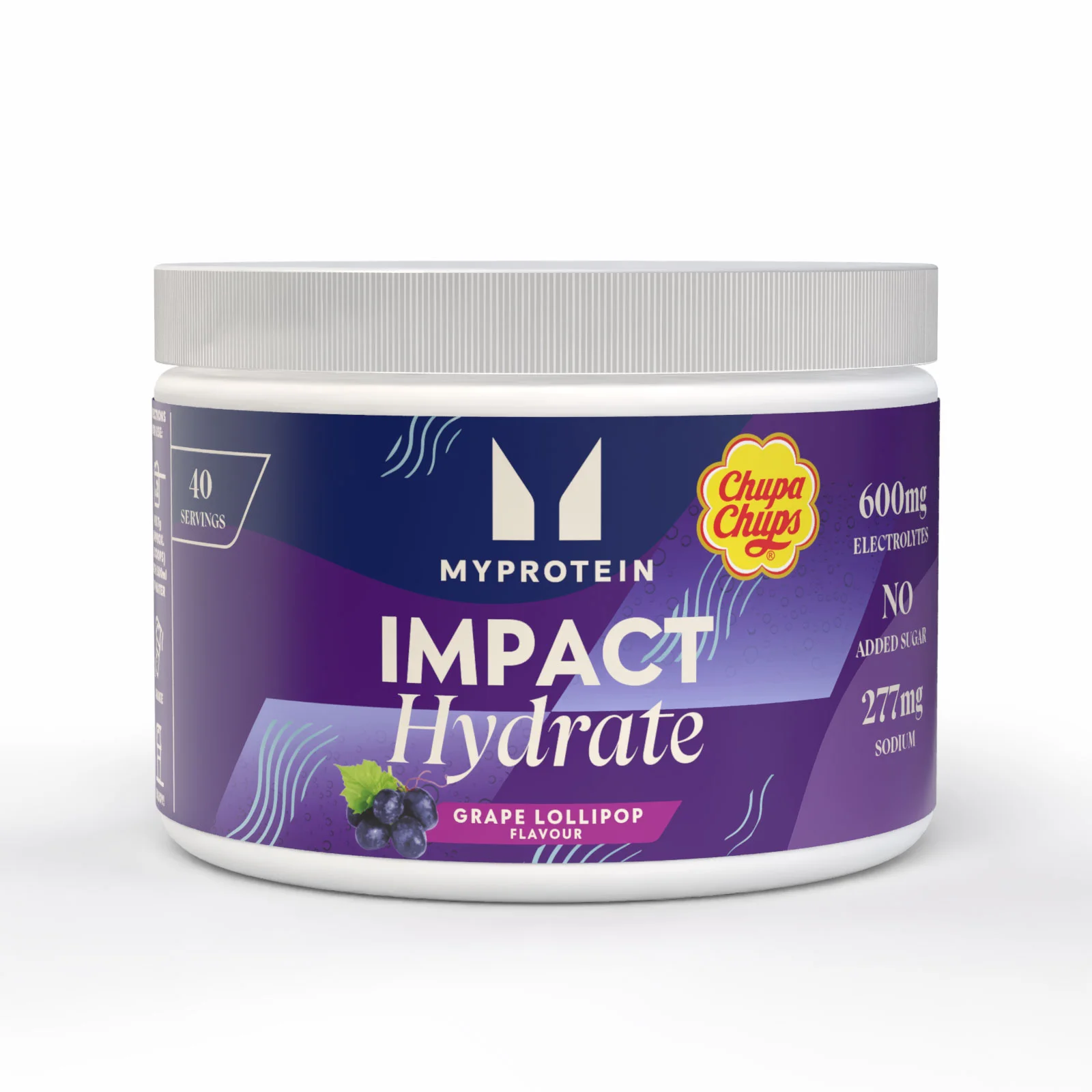 Impact Hydrate | Chupa Chups - 280G - 40servings - Chupa Chups - Grape Lollipop Slika 1