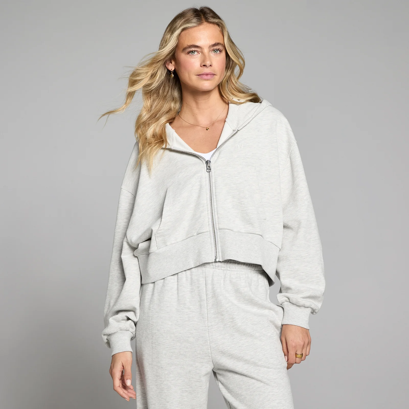 MP Women's Lifestyle Zip Through Hoodie - Grey Marl - XS Slika 1