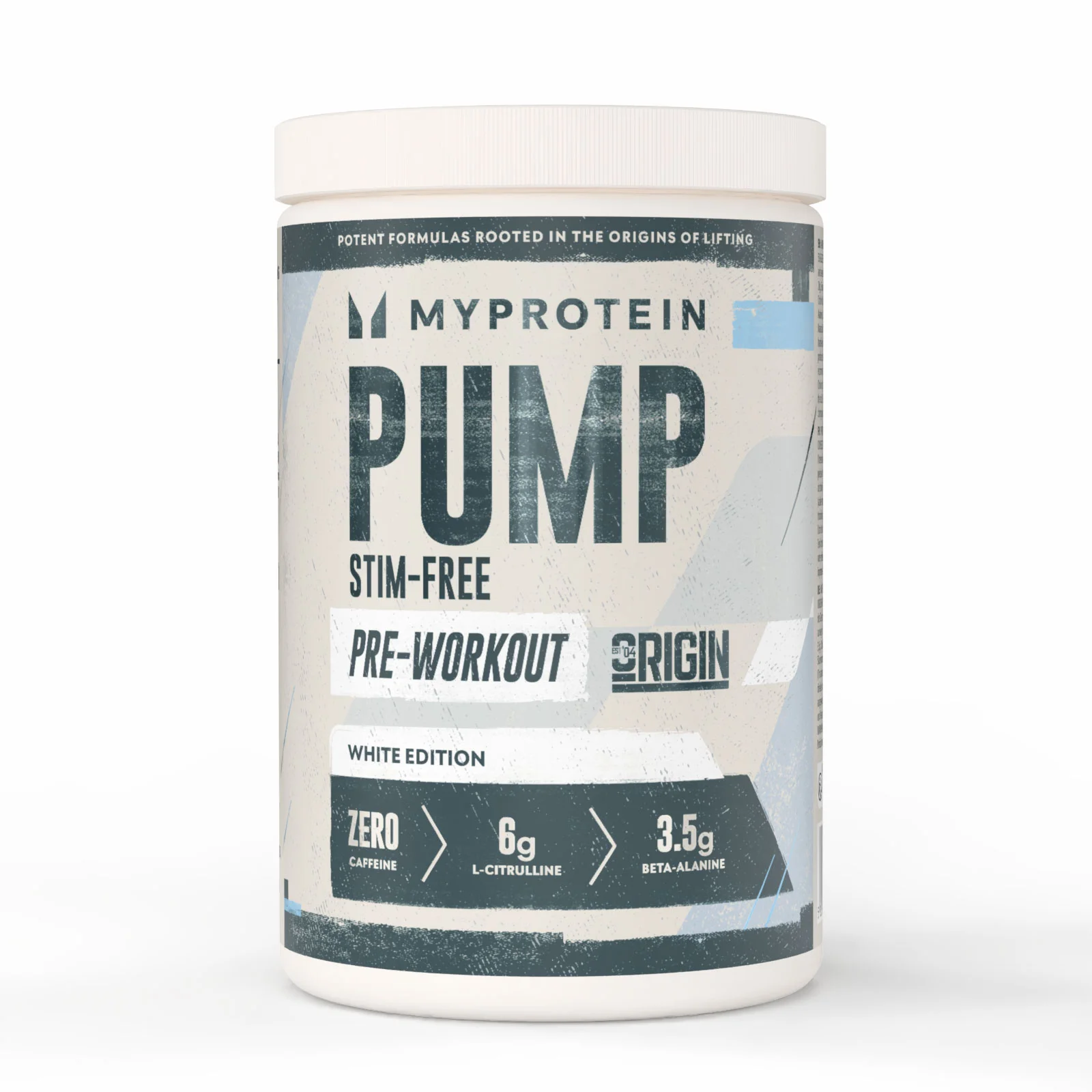 Prehransko dopolnilo za pred vadbo brez stimulansov Origin Stim-Free Pre-Workout - 600G - 30Porcij - White (Original) Slika 1