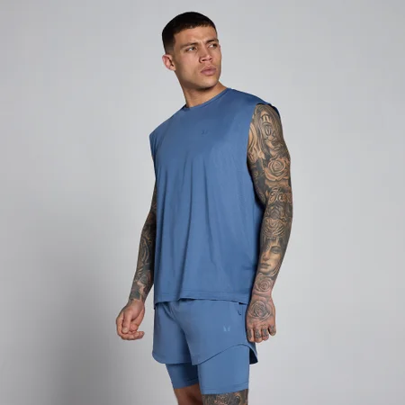 MP moška majica Hybrid Oversized Mesh Tank - slate blue