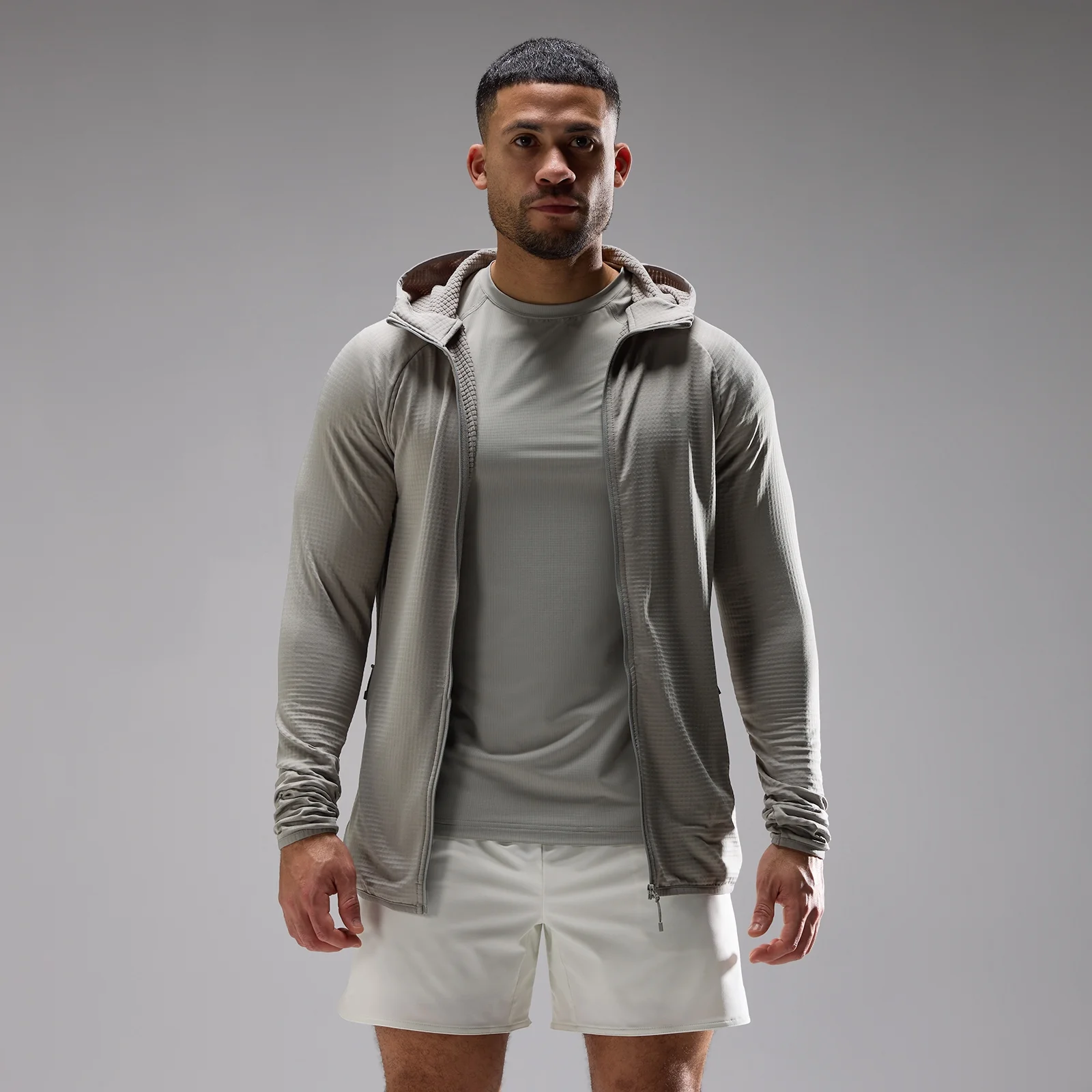 MP moški pulover s kapuco Training Ultra Gridded - fossil - XXL Slika 1