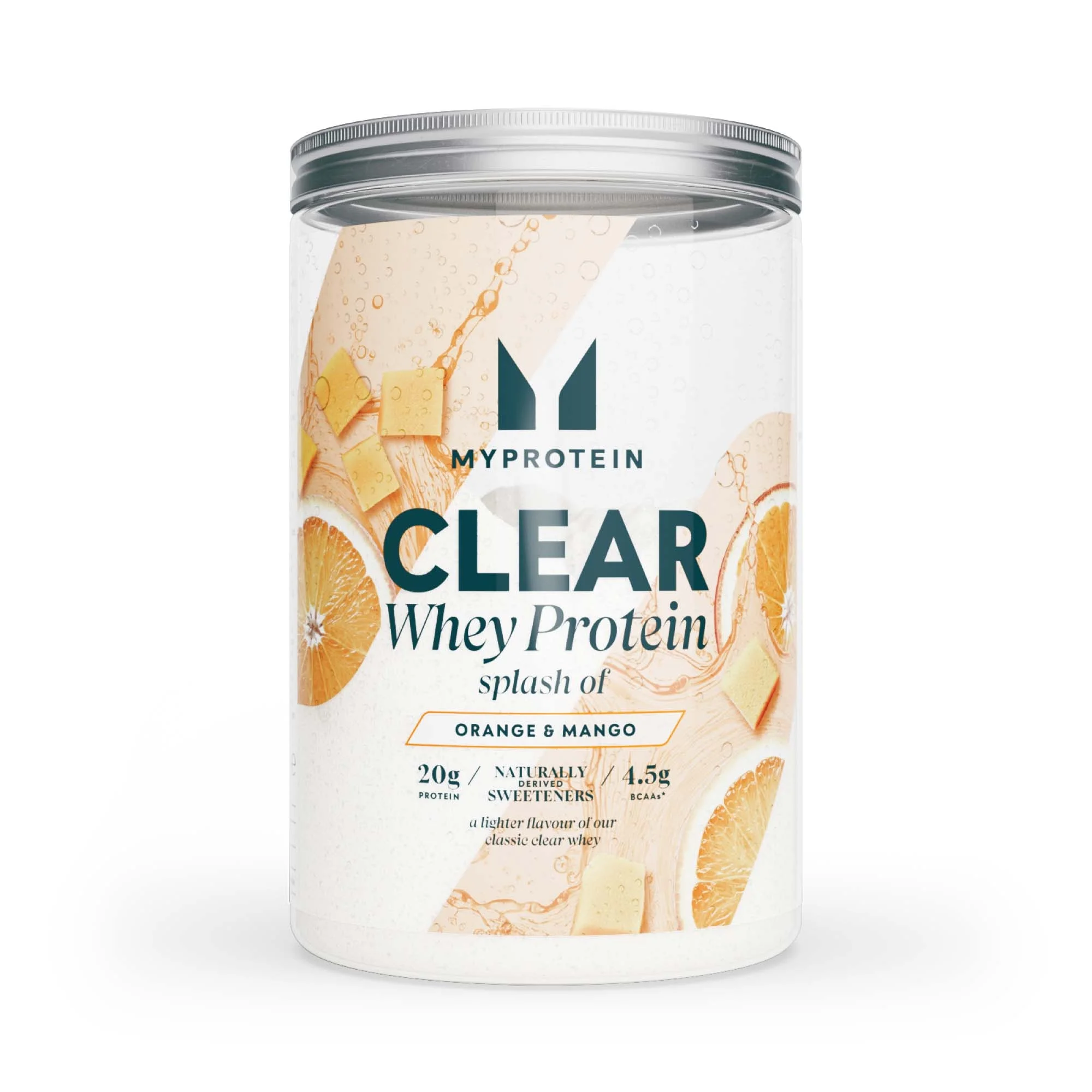 Bistre sirotkine beljakovine Clear Whey Splash - 390G - 15Porcij - Splash Of - Mango Orange Slika 1